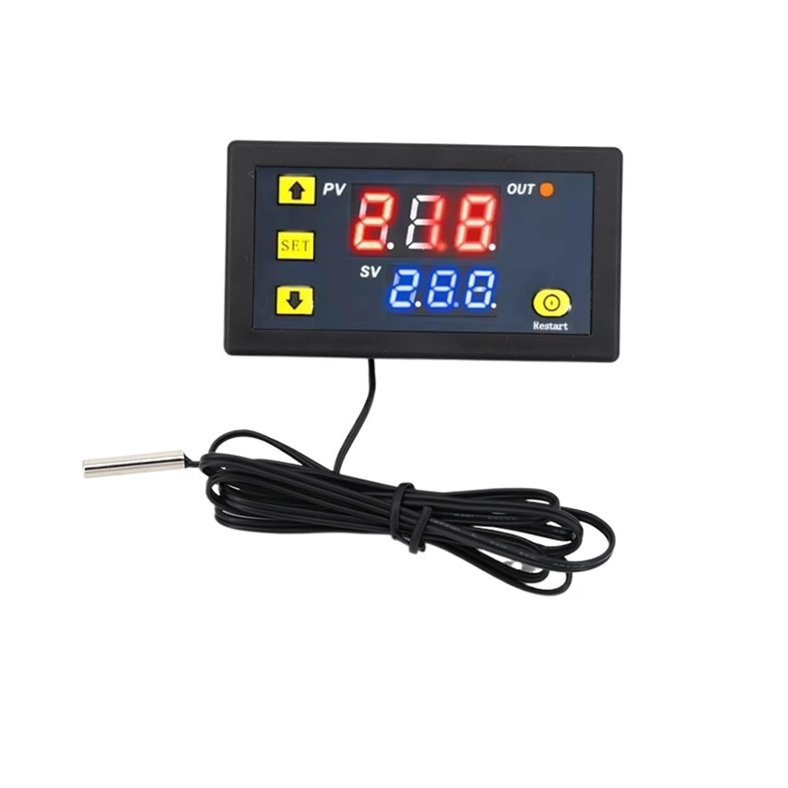 1pcs W3230 12V 24V AC110-220V Probe line 20A Digital Temperature Control LED Display Thermostat With Heat/Cooling Control Instrument(AC110-220V)