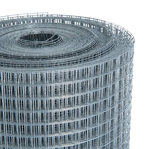 ESTEXO Volierendraht feuerverzinkt, Höhe 1,00 m 25 Meter 12 x 12 mm