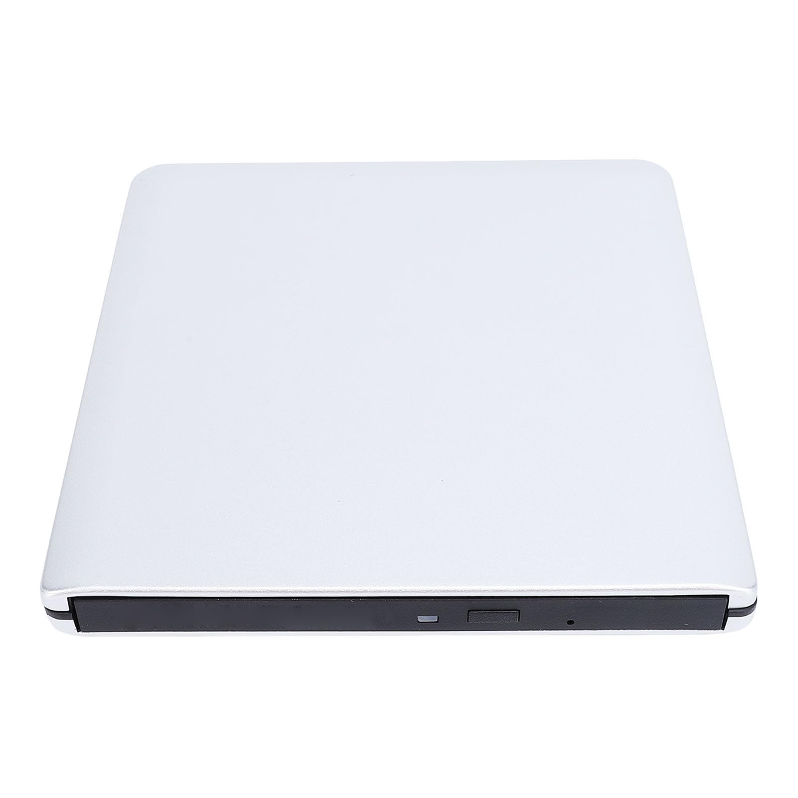 Annadue Unidad Externa de CD/DVD para Ordenador Portátil, Reproductor Portátil USB 3.0 Tipo C, Lector de Grabadora de CD/DVD Compatible con Linux para OS X, Lector de CD para CD de 8 Cm