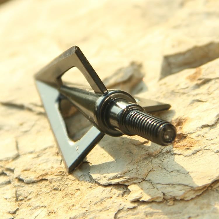 10pcs 100grain Hunting Arrow Heads Arrow Tips for Recurve/Compound Bow Hunting Shooting Stainless Steel Broadheads