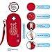 PracMedic Bags EpiPen Carry Case- Insulated Compact Epi Pens Carrying Case holds 2 Epipens or Auvi-Q, Inhaler, Antihistamine Meds for Immediate Access to Allergy Medications During Emergencies (Red)