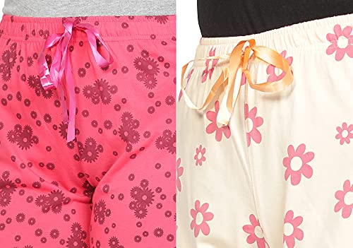 Image of Club A9 Womens 100% Organic Cotton Printed Regular Shorts - Pack of 2 (Multicolor)