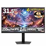 プリンストン ゲーミング モニター 31.5型3840x2160 4K ＠ 155Hz UHD 非光沢 FastIPS 1ml/s(GtG) 400cd/㎡ Adaptive‑Sync HDR10 HDMI x2 Displayport x2 スピーカー3Wx3W ハイリフレッシュレート 液晶 ディスプレイ ブラック UP-P32U155-S
