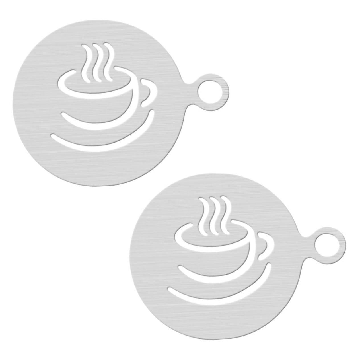 DOITOOL Latte Art Stencils 2pcs Decorative Stencils for Latte Art Cappuccino Templates Milk Foams Templates