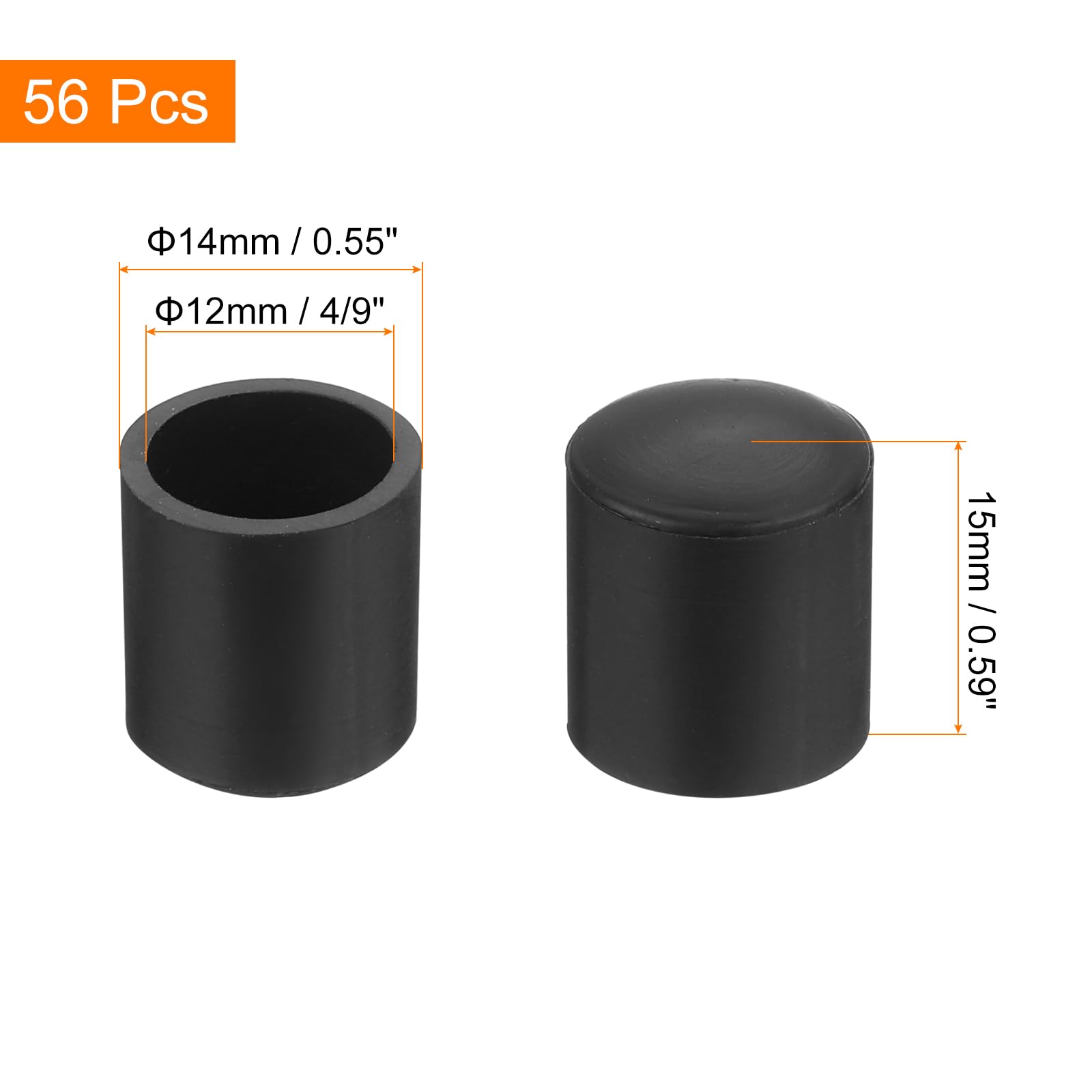 Sourcing Map Lot De 12 Patins Pour Pieds De Chaise, Tube