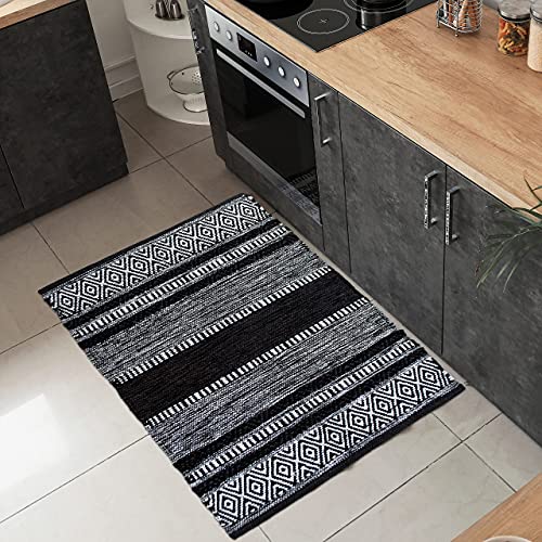 Tapete decorativo Chardin home 24"x36" algodón reciclado tejido a mano miniatura 4