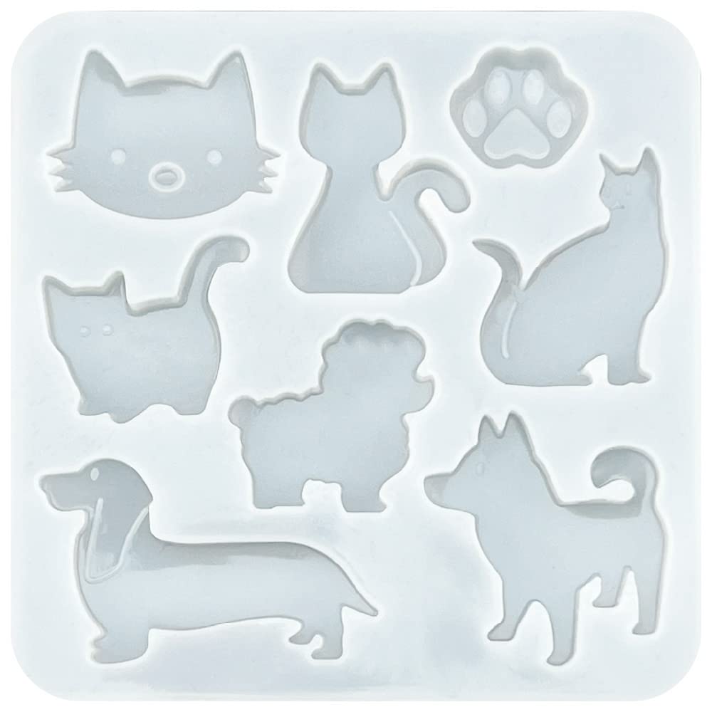 Amazon.co.jp: 【リュミエラ】シリコンモールド 【猫・犬 8種類】 ネコ