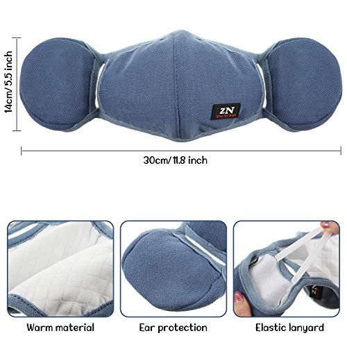 6 Pieces Winter Face Bandana With Ear Warmers Winter Outdoor Cotton Earmuffs Winter Warm Mouth Muffle Winter Windproof Balaclava Bandana Face Bandana Skiing Face Accessories For Men Women #TOP1