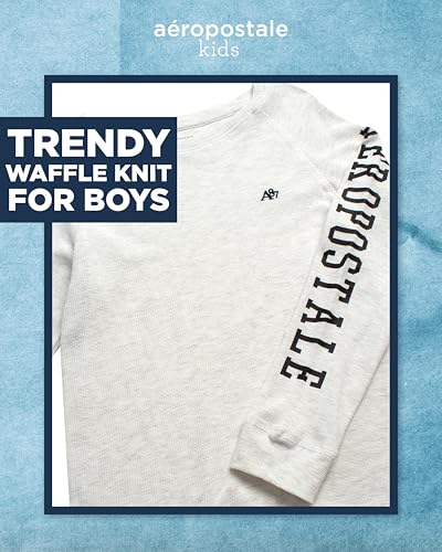 AEROPOSTALE Boys Long Sleeve Shirt - Soft Blended Crewneck Thermal Long Sleeve Shirts for Boys - Warm Baselayer Shirt (8-16)2
