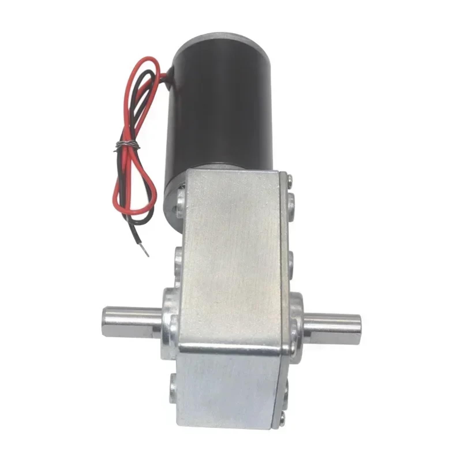 Facile sostituzione fai-da-te Motore con riduttore a doppio albero, cambio inverso, interamente in metallo, velocità 12-470 giri/min, motore a corrente continua da 24 V(470RPM,12V)