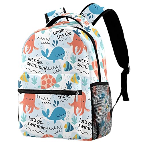 Sac à dos aquarelle feuilles tropicales Leisure Campus Medium pour filles et garçons