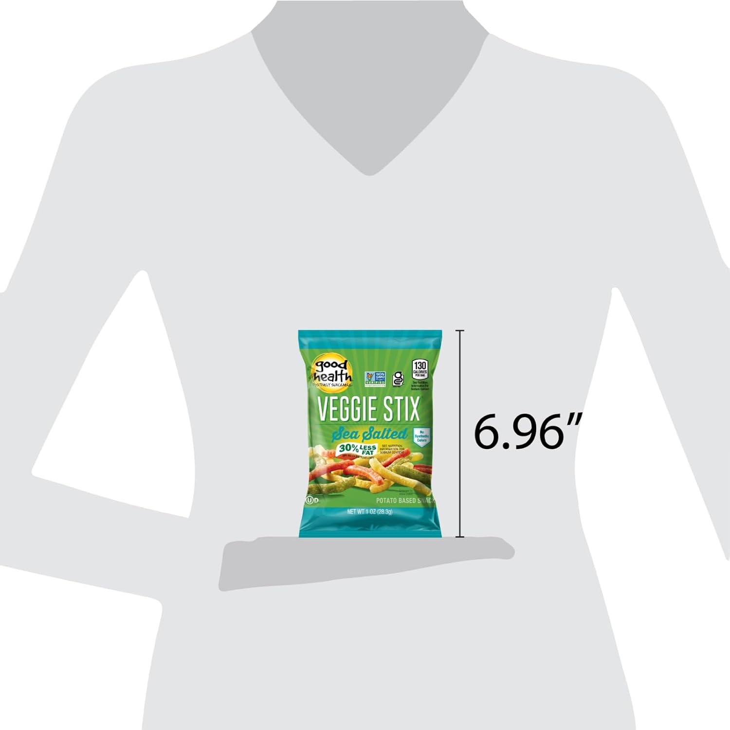 Good Health Crunchy Veggie Stix, Sea Salt (1 Oz Bags, 42 Count) Gluten Free Snacks, Great for Lunches or Snacking on The Go, Packed with Vitamins and Nutrients