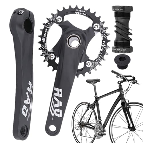 Juego de bielas para bicicleta de montaña, 170 mm, hueco integrado, cadena estrecha y ancha, de aleación de aluminio, pedalier para ciclismo de carretera, ciclismo al aire libre
