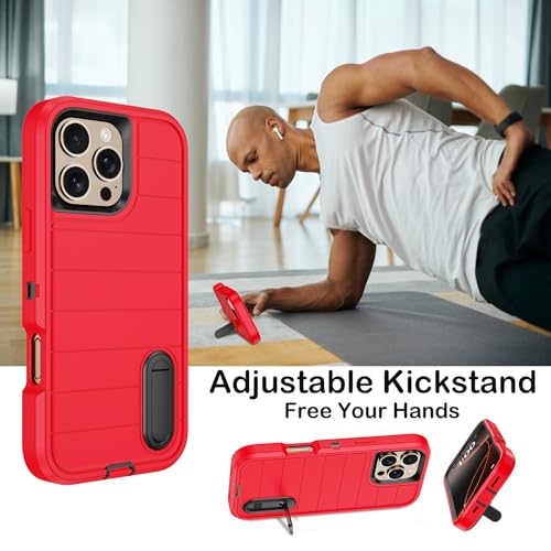 Coque iPhone 16 Pro rigide durable protège-écran béquille intégrée - 5