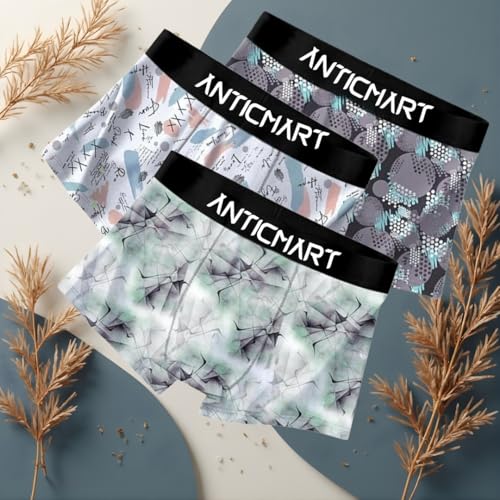 Image of Men's Extra Thin Elastic Ice Silk Underwear - Long, Comfortable, Breathable Boxer Brief Trunks (Pack of 3)