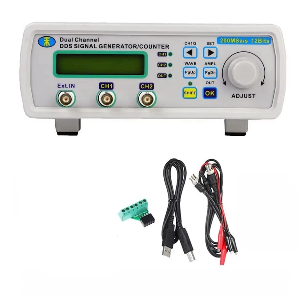 Generador de Señales de Función DDS Digital MHS5200A, Contador de Frecuencia de Doble Canal, Pulso de Forma de Arbitraria, Enchufe Europeo, 0-20 MHz