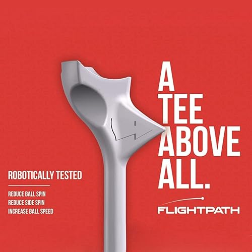 Miniatura 4 de FLIGHTPATH Premium Golf Tees - Durable Plastic Golf Tees Designed to Enhance Golf Shot Distance & Precision - Robotically Tested to Reduce Ball Spin