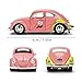Jada Spongebob Squarepants Patrick Star 1959 VW Beetle - Die-Cast Vehicle Toys - 1:32 Scale, Detailed Exterior, Chrome Accents - Hollywood Rides Series - Ages 8+ - Pink/Green