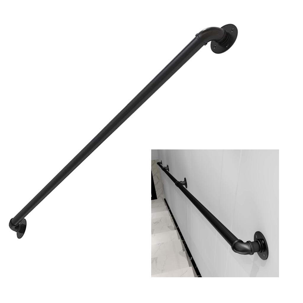 Rampe d'escalier en tuyau noir industriel CHEWYNP de 1 à 20ft pour sécurité intérieure