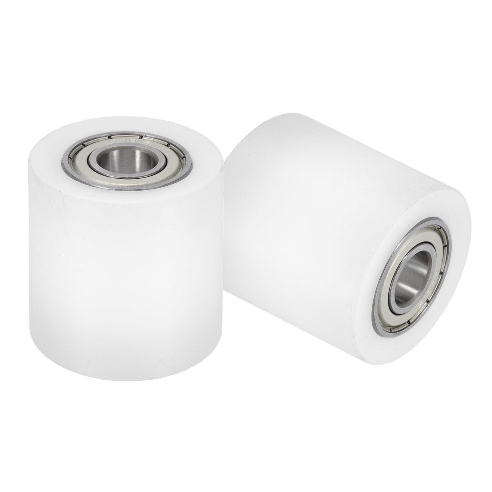 uxcell 2Pcs Nylon Roller Wheel with Bearings, 5/8" Bore x 1-7/8" Width x 4-3/4" Length, CNC Guiding Wheel Flat Belt Idler, Nylon Pulley (White) — Amazon image 6