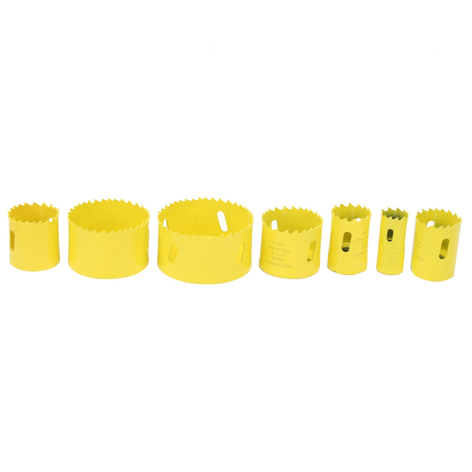 Juego de cortadores de hojas de sierra de corte profesional Acero rápido Abreagujeros duradero para metal Madera PVC Plástico Sierras de paneles de yeso Amarillo Juego de 19 piezas con caja de