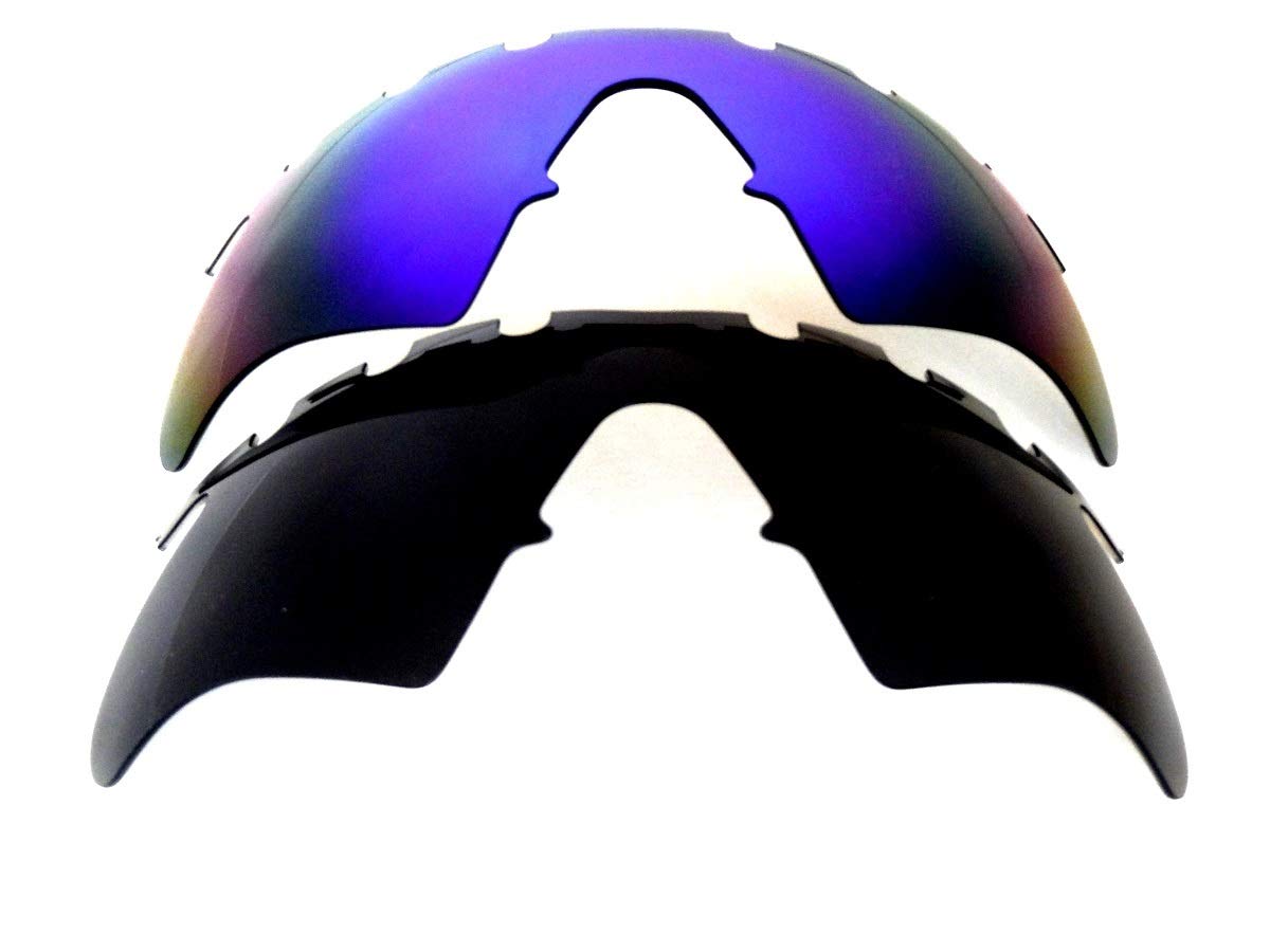 Galaxy Replacement Lenses For Oakley M Frame Heater Vented Black/Titanium 2 PS