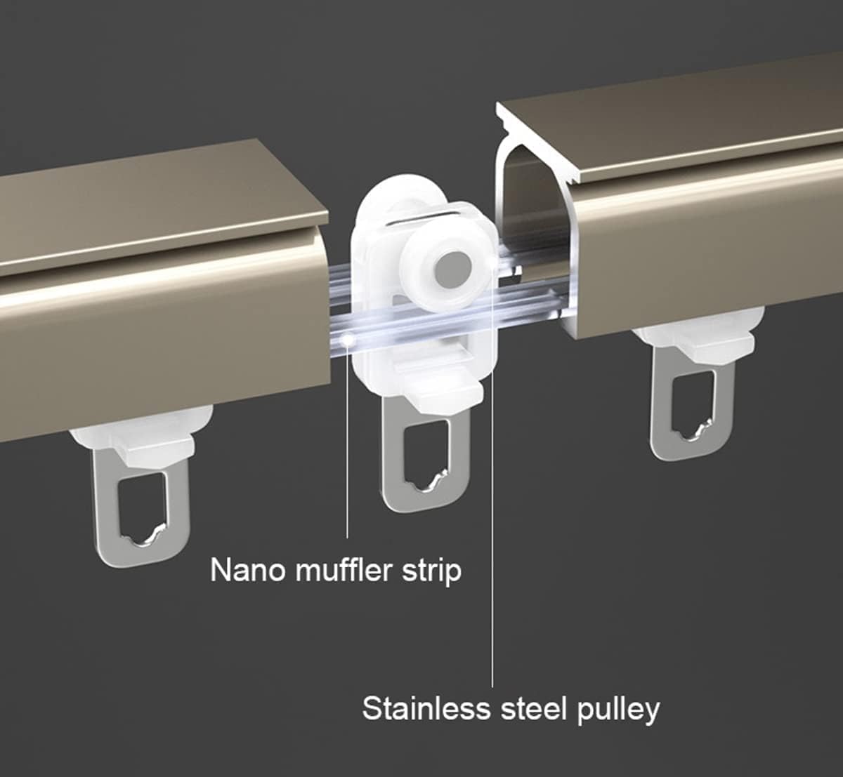 Kit binario per tenda da soffitto in alluminio per tenda scorrevole per divisorio o privacy in ufficio