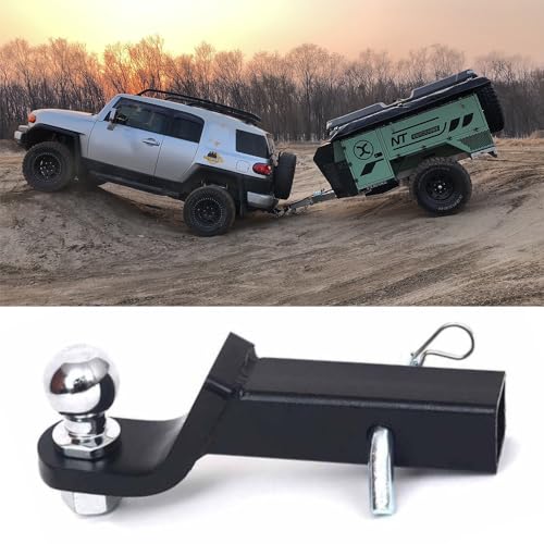 YancioG Anhängerkupplung, 5,1 cm (2 Zoll) mit Kugelkupplung, Abschleppstift-Set, Stahl, geeignet für Anhänger, SUV, LKW, Dirt Bike