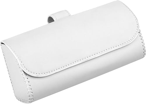 Soporte para lentes de sol para visera solar de automóvil, estuche de cuero para guardar lentes con cierre magnético oculto, caja organizadora de
