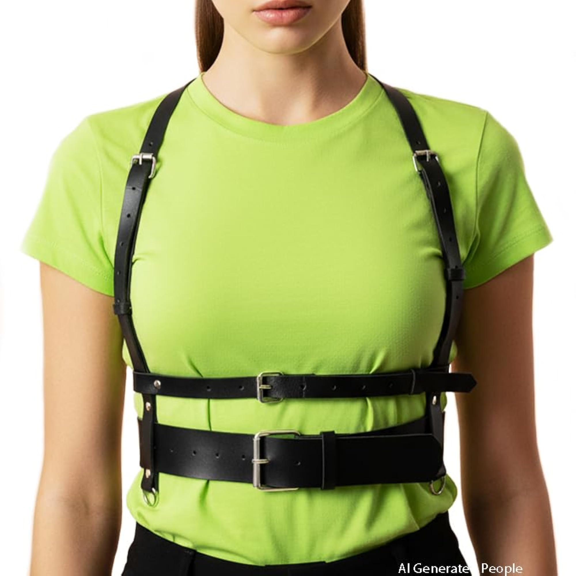 Punk PU Leather Body Chain Belt for Women