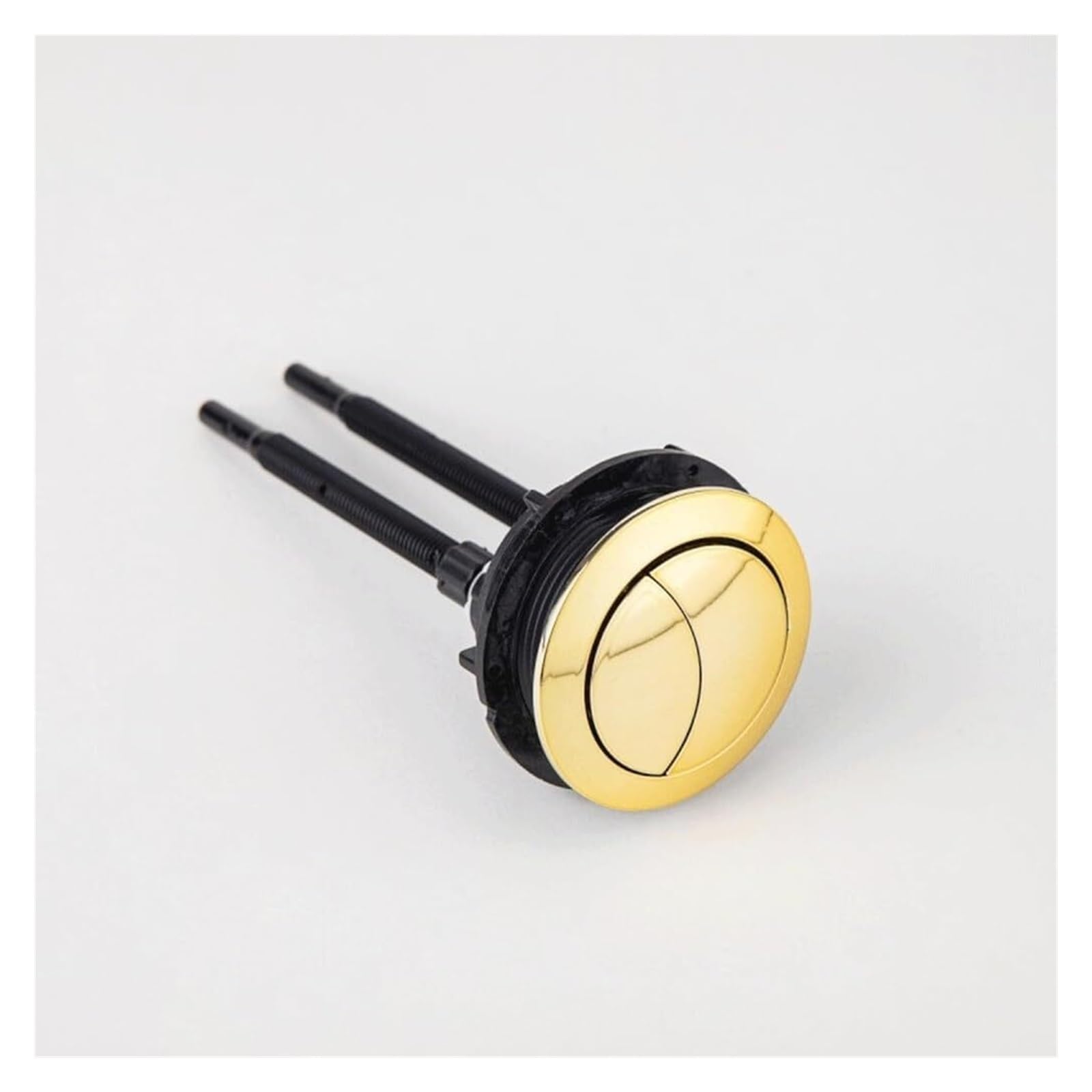 Dual-Button Toilet Flush Mechanism， 1pc Dual Flush Toilet Tank Push Button - Gold Color Round Shape Bathroom Accessory(58mm)
