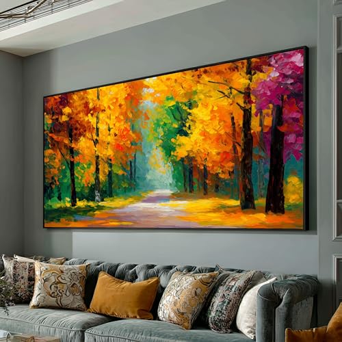 Toile chemin forestier d'automne pour une ambiance poétique