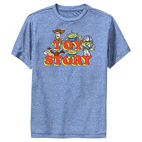Disney Little, Big Pixar Story Toy Stack Boys Short Sleeve Tee Shirt