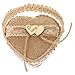 Hochzeit Herz Ringbox Vintage Streukörbchen Jute Hochzeitskorb Geflochtener Blumenkorb Streukorb Henkelkorb Geschenkkorb Ring Blumenkinder Korb Blumenmädchen Körbchen Landhaus Deko Tischdeko