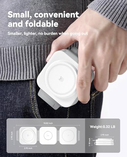 Image of 3 in 1 Charging Station for Apple Multiple Devices, Foldable Magnetic Fast Wireless Charger Dock, Travel Charging Pad for iPhone 17 16 15 14 13 12 Pro Max Plus Apple Watch Series & AirPods 4 /3 /2 /Pro