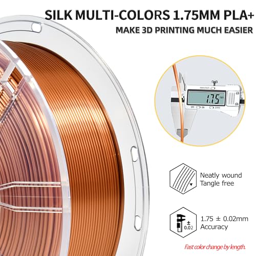 Image of iBOSS PLA Plus (PLA+) 3D Printer Filament 1.75mm,1kg Spool (2.2lbs) Silk Shiny Filament 3D Printing Filament,Dimensional Accuracy + /- 0.02mm,PLA Pro 3D Filament,Fit Most FDM Printer(Slik Copper)