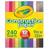 Crayola Construction Paper, 240 Count, Multicolor, Model:99-3200