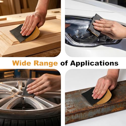Image of 800 Grit Sandpaper Roll, 3-2 /3 inch Wide 11 Yards Long Wet Dry Sanding Sheet | Very Fine, Silicon Carbide Sand Paper, Tear Resistant Backing, Fine Polishing and Finishing of the Surface