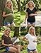 Ekouaer 4 Pack Maternity Shirts V Neck Maternity Top Short Sleeve Casual Tee Side Ruched Pregnancy Clothes Black/Brown/Army Green/White XL