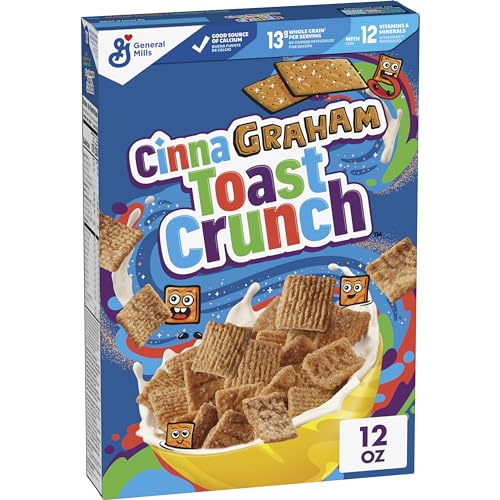 Cinnagraham Toast Crunch Breakfast Cereal, Whole Grain, 12 oz