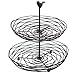 Black Metal Bird Nest Design 2 Tier Kitchen Produce & Fruit Basket / Decorative Display Stand - MyGift®