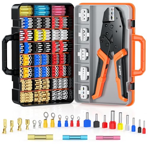 Preciva 6-teiliges Crimpzangen-Set mit 395 Stück für...