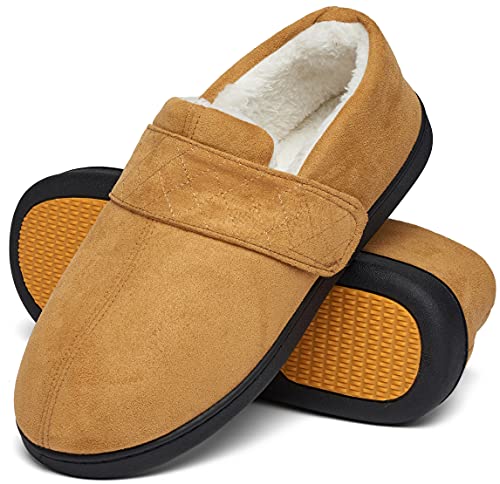 Mishansha Zapatillas Casa Hombre Pantuflas Invierno Zapatillas de Estar por Casa Hombre Cerradas Antideslizante Calentitas Slippers Pantuflas Invierno Rojizo-Marron,Gr.43