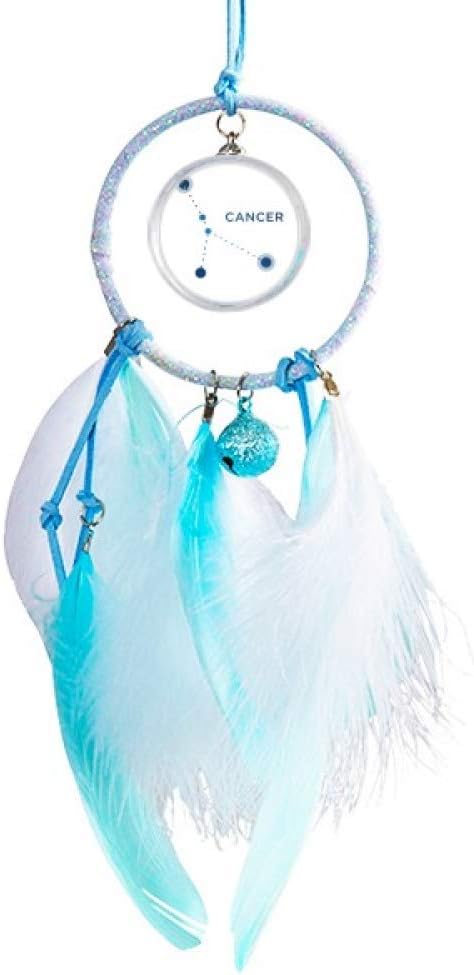 Cancer Constellation Sign Zodiac Dream Catcher Wind Chime Car Hanging Pendant