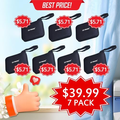 Image of Sewing Kit with Case Portable Sewing Supplies for Home Traveler, Adults, Beginner, Emergency, Contains 18 Sewing Thread, Scissors, Needles, Measure etc,Black(7 Pack)