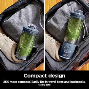 Ninja Blast Max Portable Blender Twist Go Personal Blender Ninja Blender Smoothie Blend Ice Crush 3 Programs Cordless 22 oz removable Vessel Dishwasher Safe Leakproof Navy BC251NV