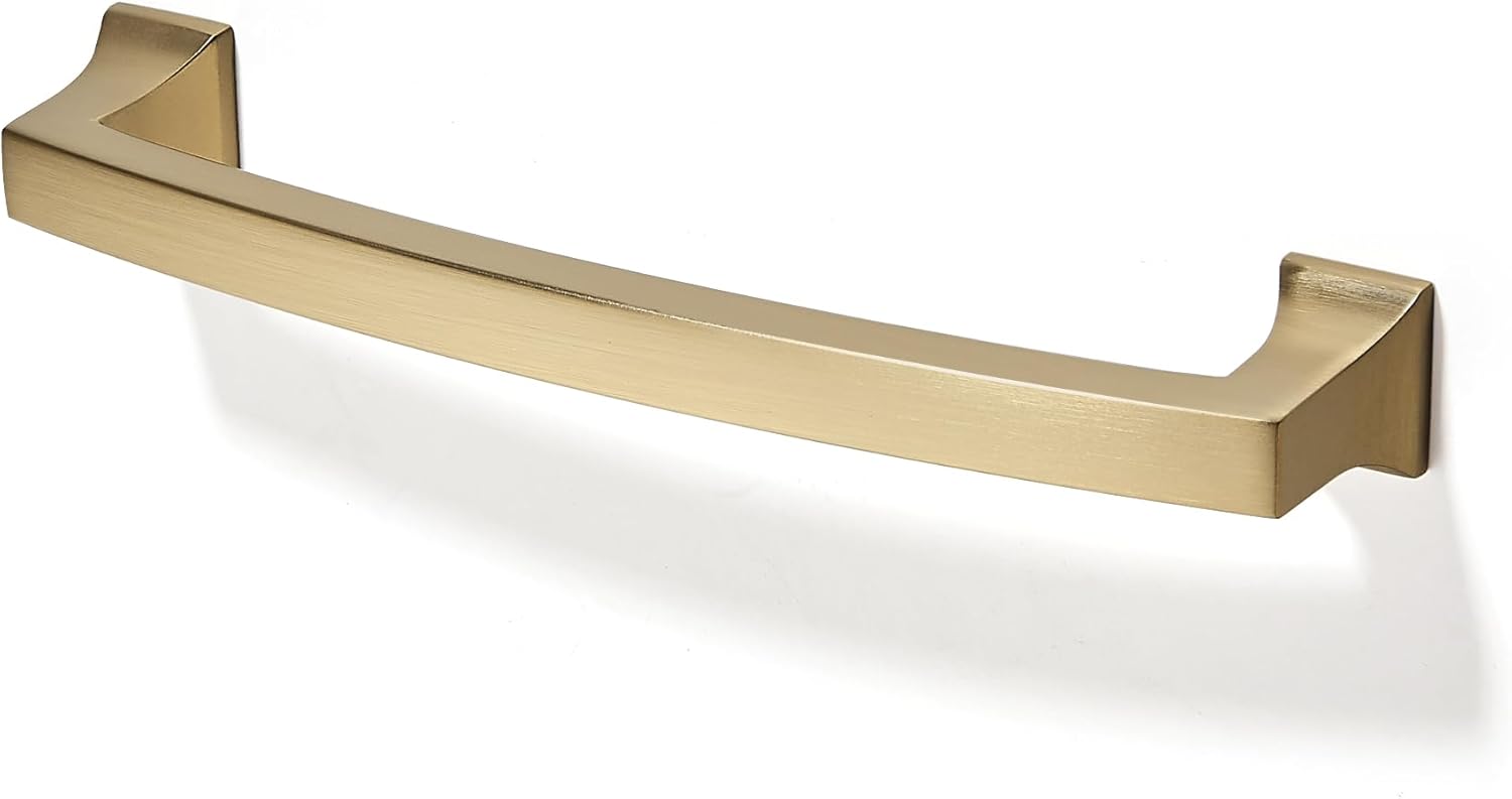 TUNNY 10 Pack Cabinet Handles-Champagne Bronze 5"/128mm Screw Spacing Drawer Handles Kitchen Cabinet Handles Drawer Pulls Kitchen Cabinet Hardware Bedroom Cabinet Pulls