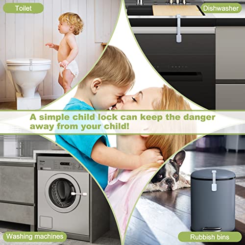 16 Pack Cabinet Locks for Babies Safety Kit, Child Proof cabinets Locks, Baby Proofing Latches for Cabinets and Drawers, Door,Toilet, Fridge & More. Adjustable Strap Size with Strong Adhesive