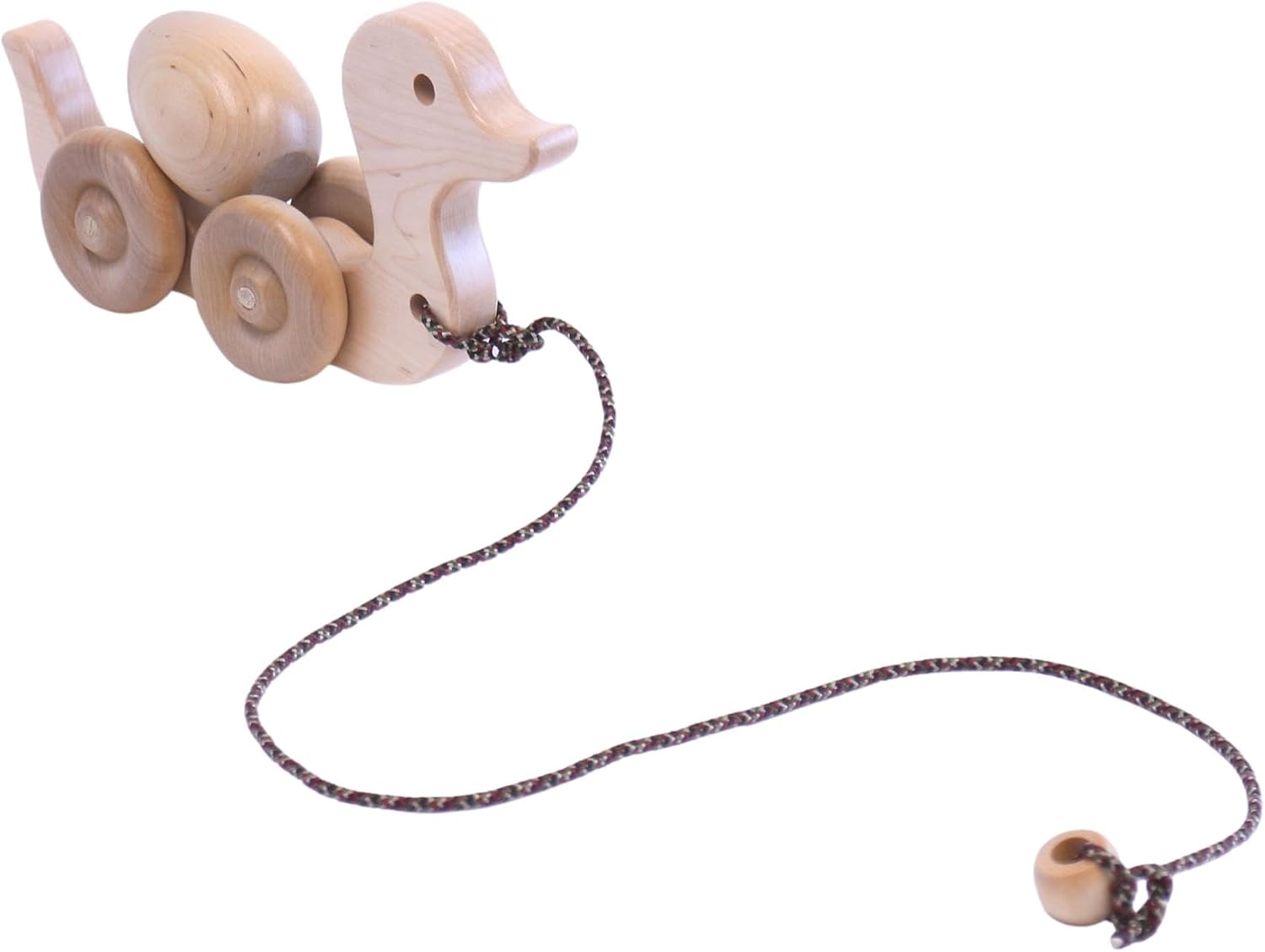 AmishToyBox.com Toddler Duck Pull Toy, with Rolling Egg, Amish-Made with Solid Wood