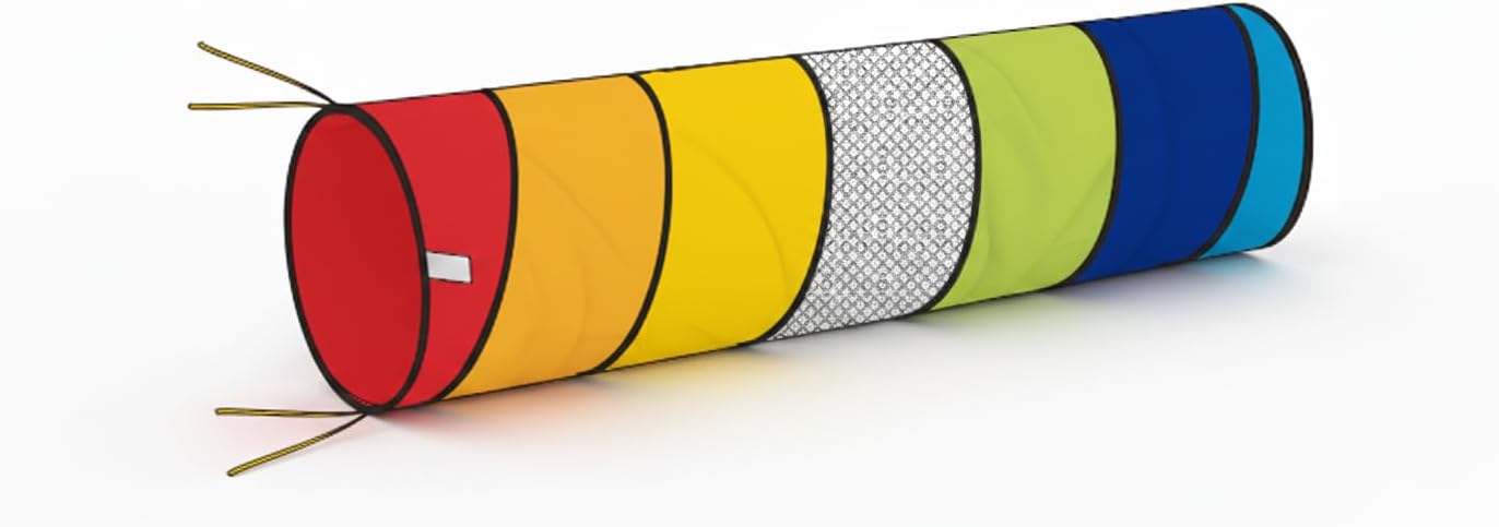 Kids Tunnel Tent for Toddlers & Children – Pop Up Play Tunnel with Crawl Tube & Breathable Mesh Windows for Baby or Pet – Indoor & Outdoor Collapsible Foldable Playhouse Activity Gift for Boy & Girl